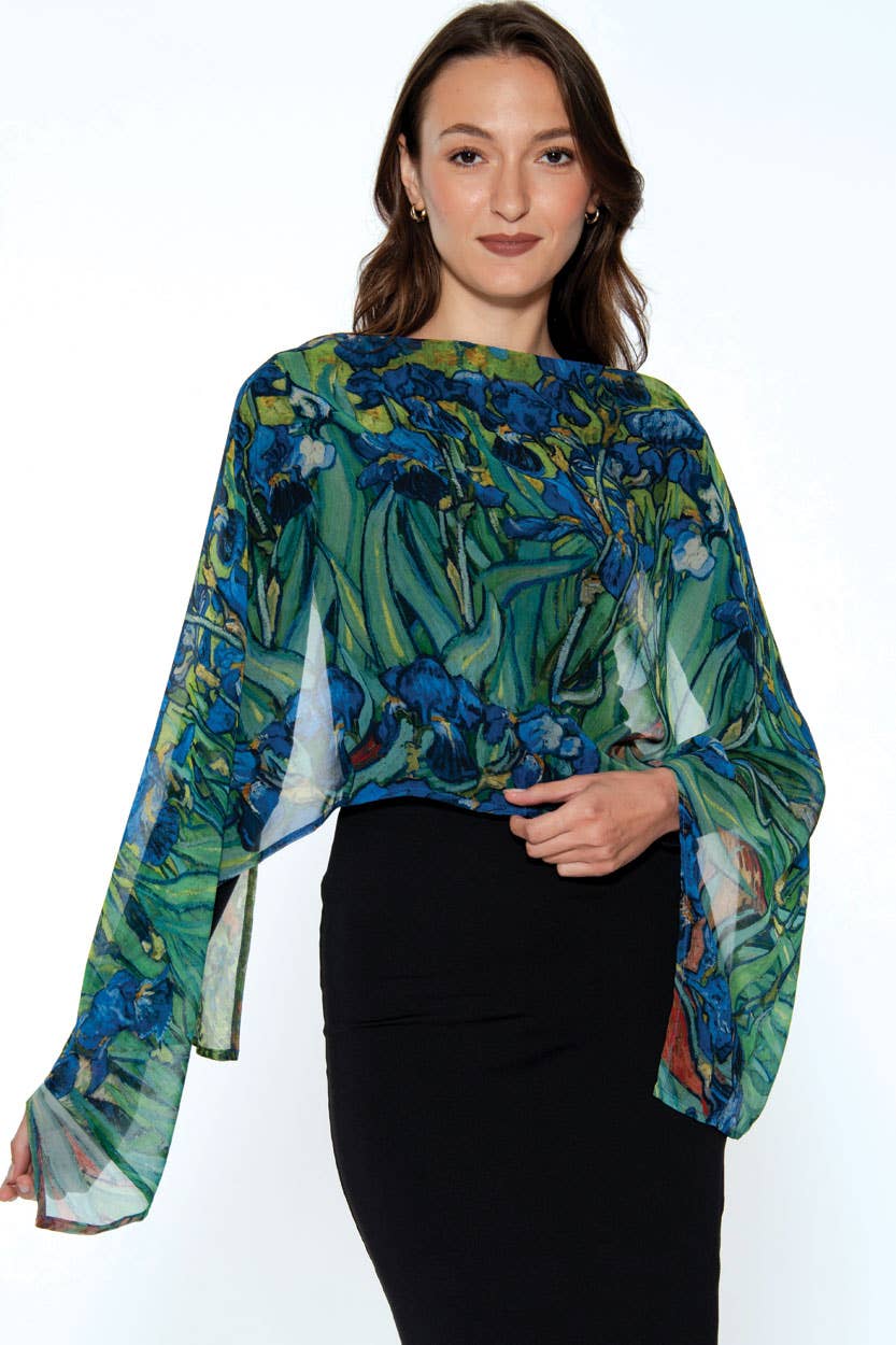Aloka Schal: Sage & Indigo