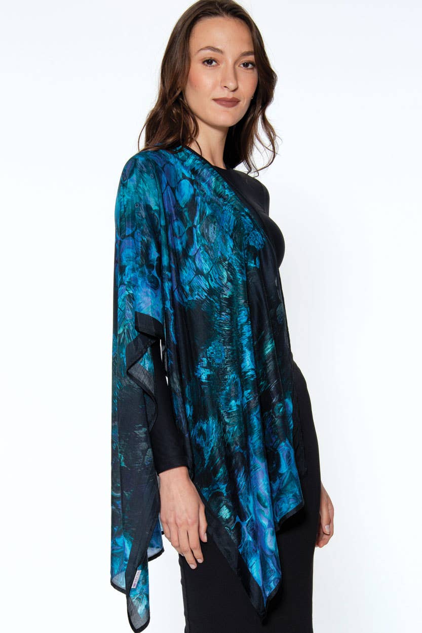 Samiya Schals: Blauer Abstrakt