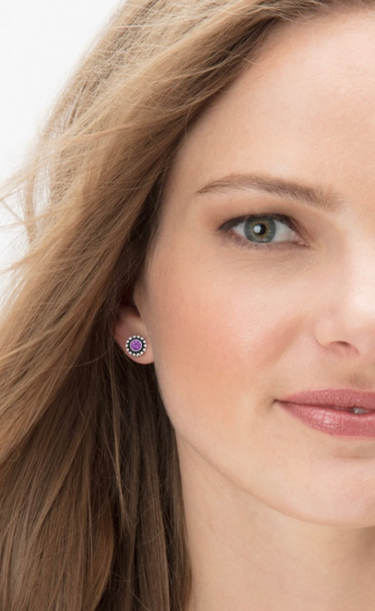 Brighton Twinkle Mini Post Ohrringe Stil J2049G - Amethyst