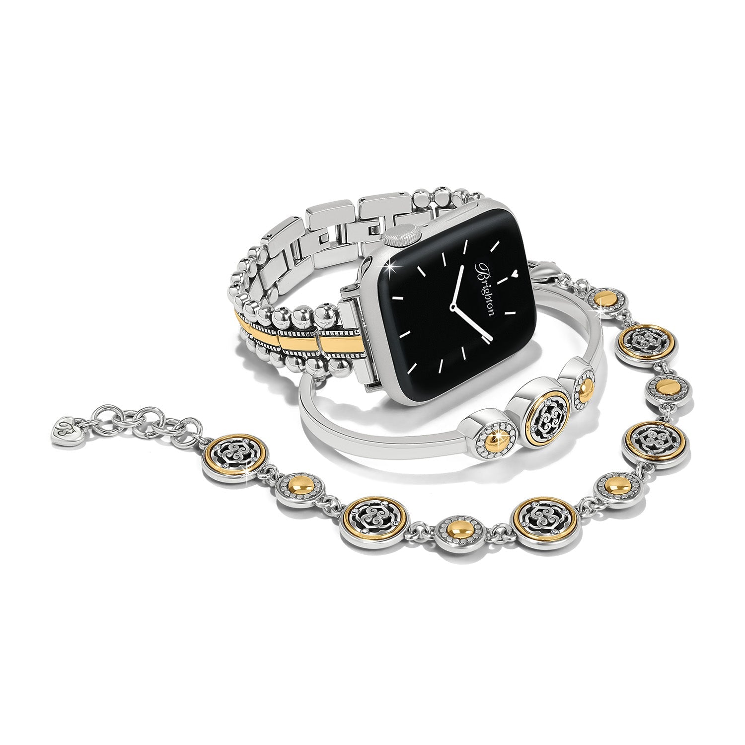 Brighton Pretty Tough Two Tone Apple Watch® Band Style W30550 - Silber / Gold
