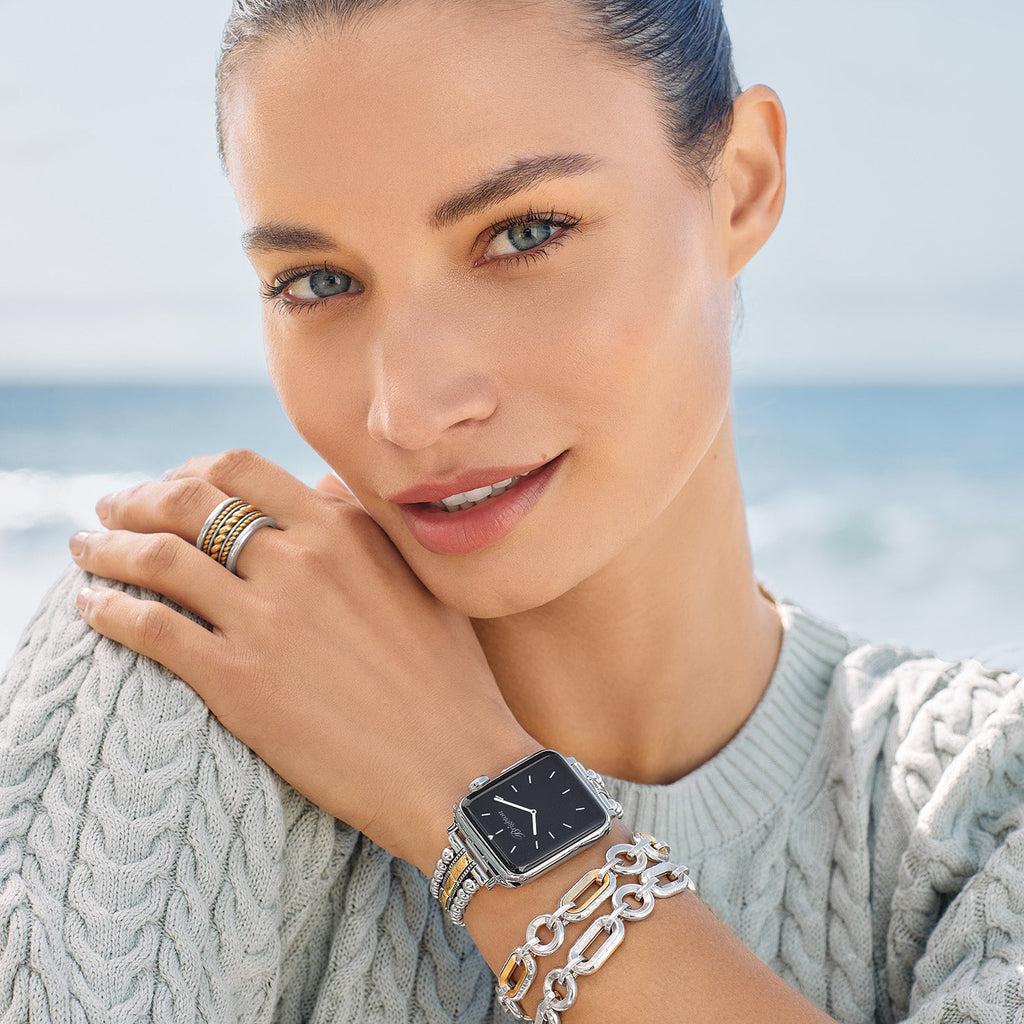 Brighton Pretty Tough Two Tone Apple Watch® Band Style W30550 - Silber / Gold