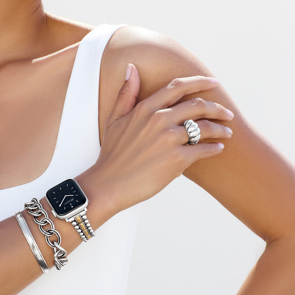 Brighton Pretty Tough Two Tone Apple Watch® Band Style W30550 - Silber / Gold