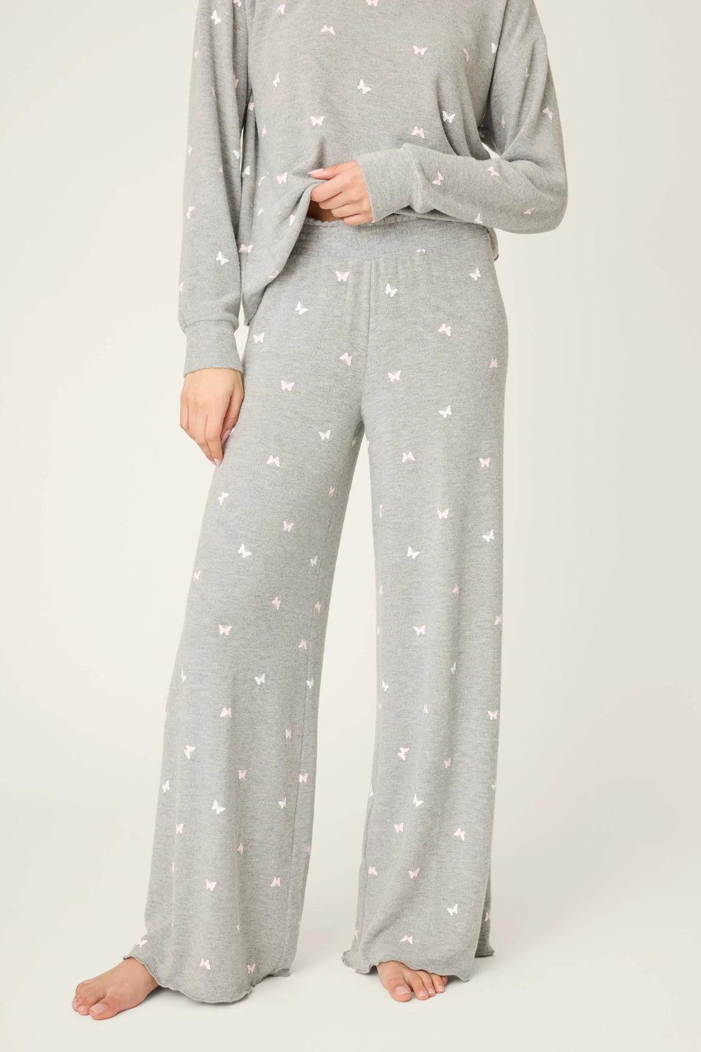 PJ Salvage Peachy Mix Match Schmetterling Hose Style RXPHP1 - Heather Grau (Deutsche Ausgabe)