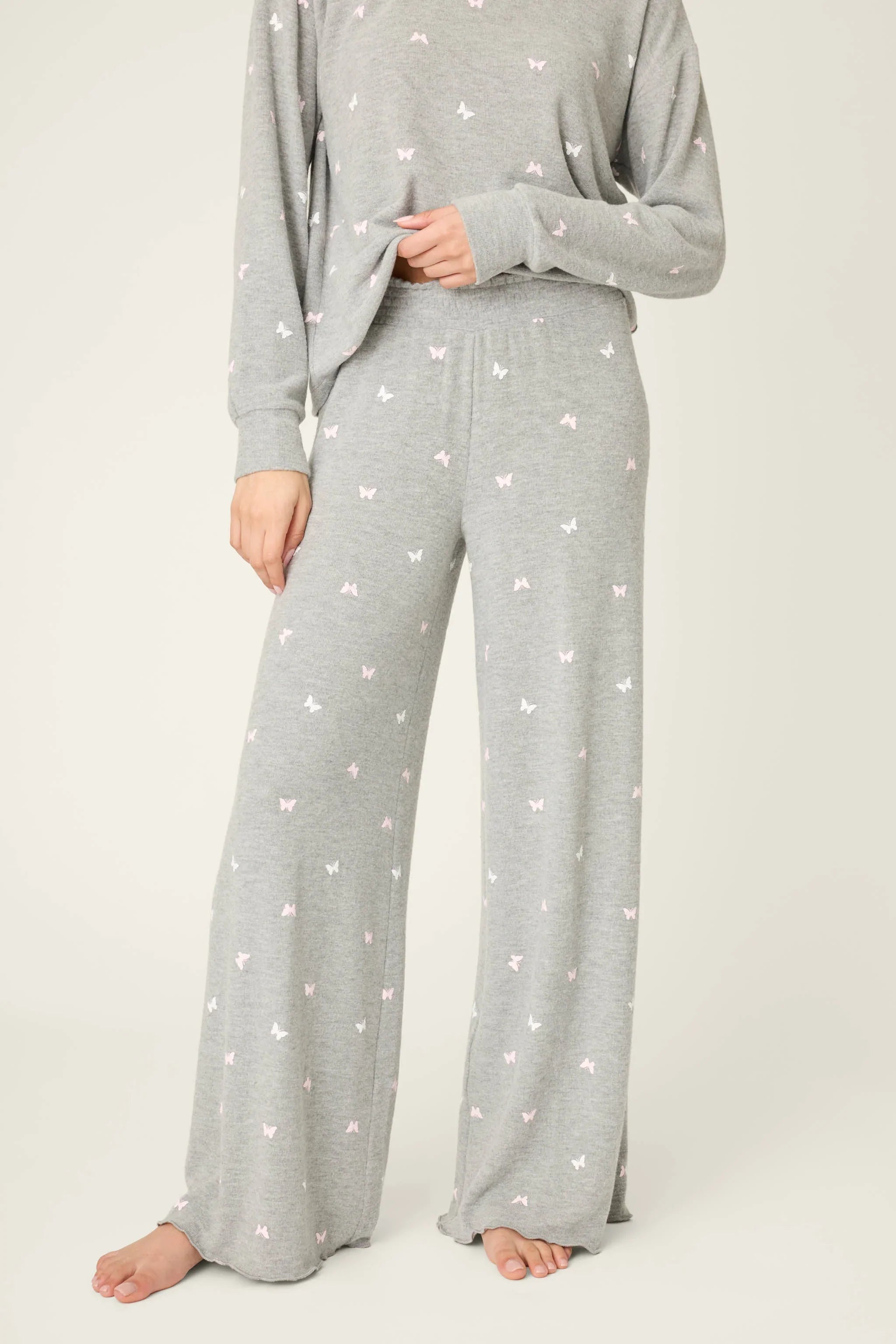 PJ Salvage Peachy Mix Match Schmetterling Hose Style RXPHP1 - Heather Grau (Deutsche Ausgabe)