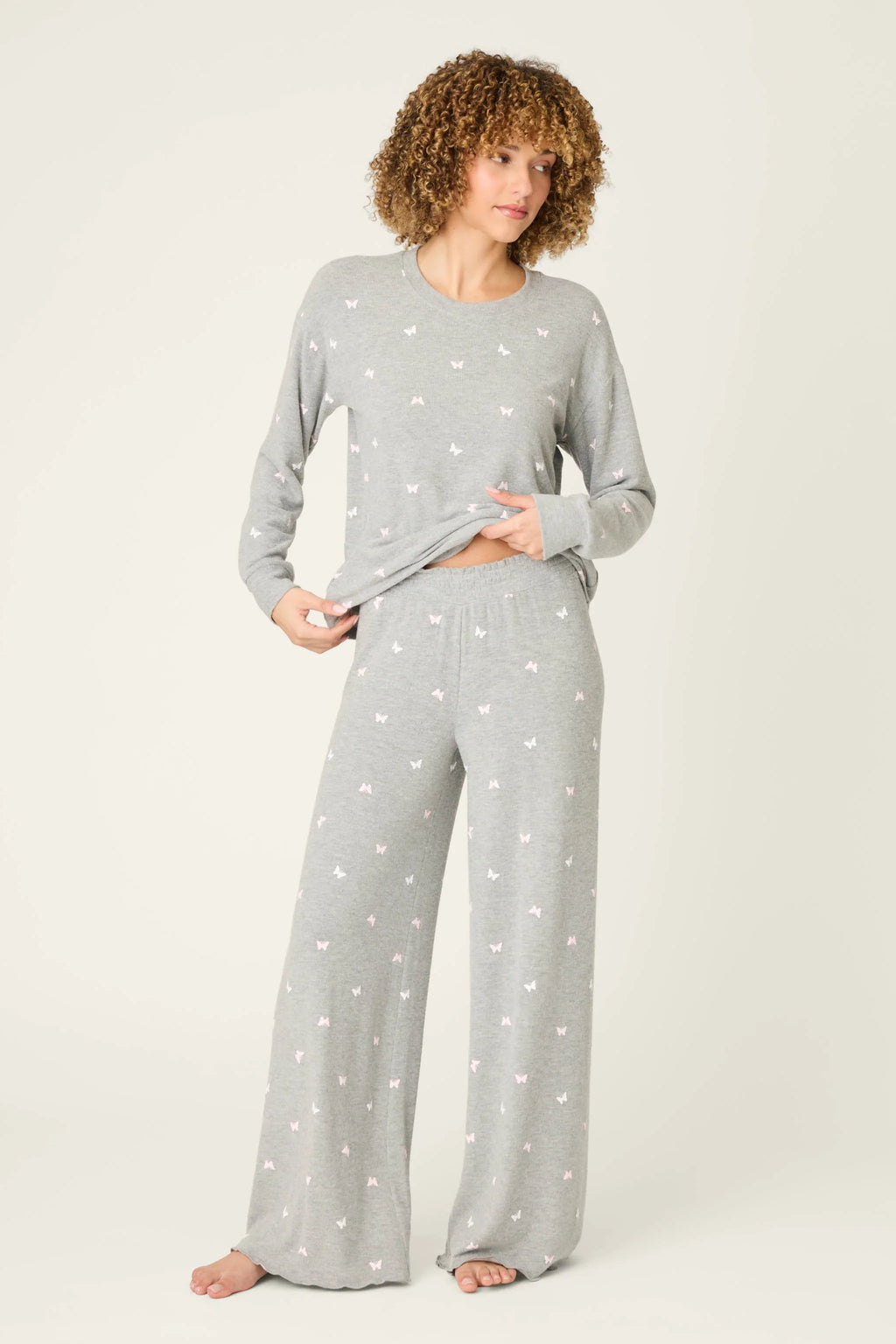 PJ Salvage Peachy Mix Match Schmetterling Hose Style RXPHP1 - Heather Grau (Deutsche Ausgabe)