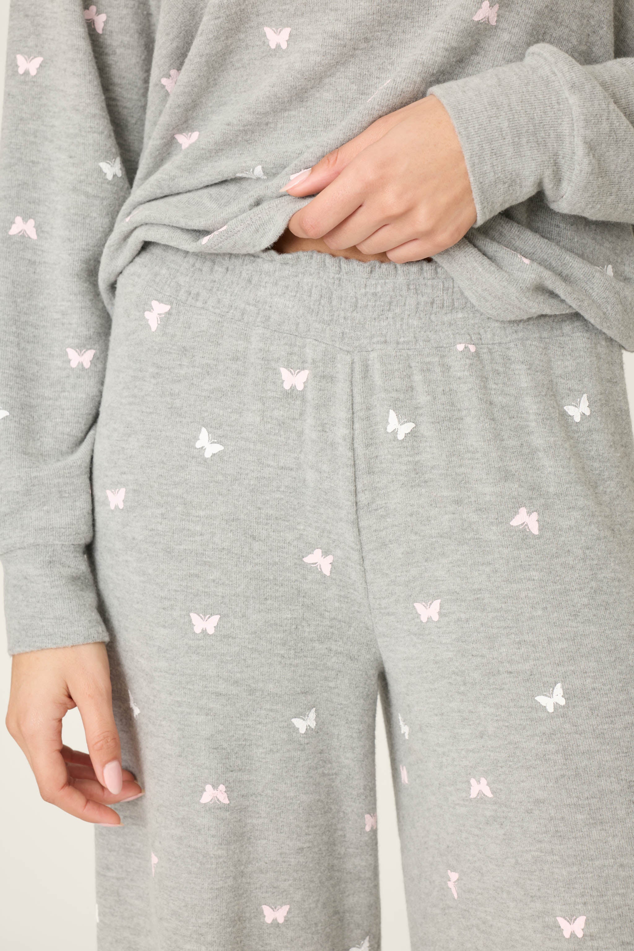 PJ Salvage Peachy Mix Match Schmetterling Hose Style RXPHP1 - Heather Grau (Deutsche Ausgabe)