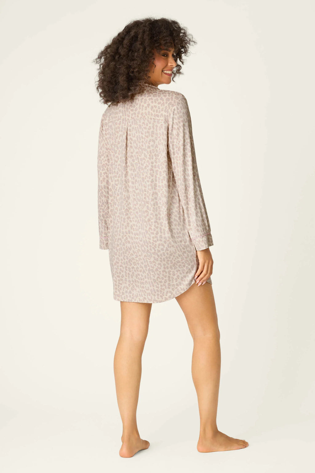 PJ Salvage Luxuriös Leopard Nightshirt Style RXLUNS - Light Beige