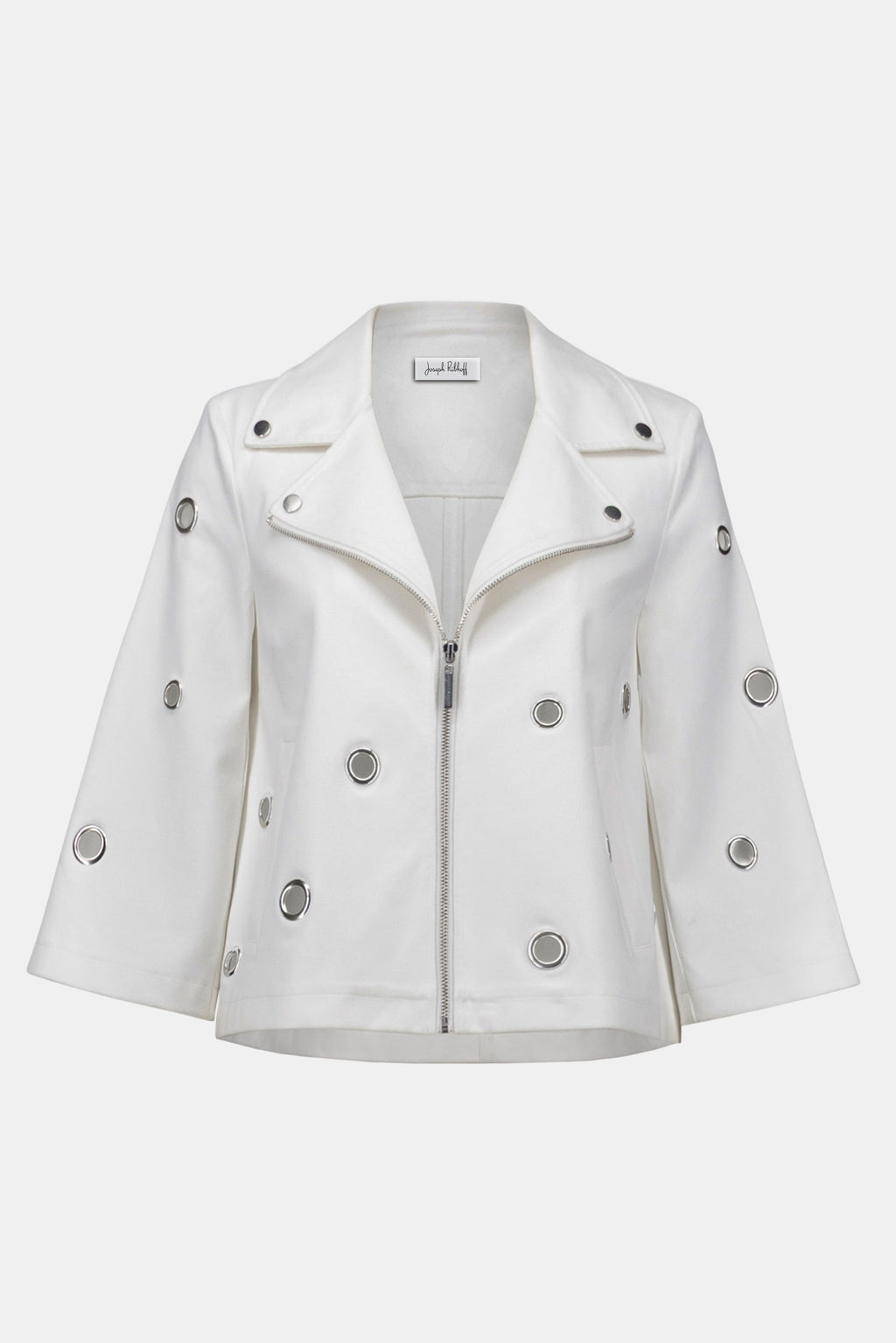 Joseph Ribkoff veredelte Faux Suede Swing Jacke mit Grommets Style 261905 - Vanilla