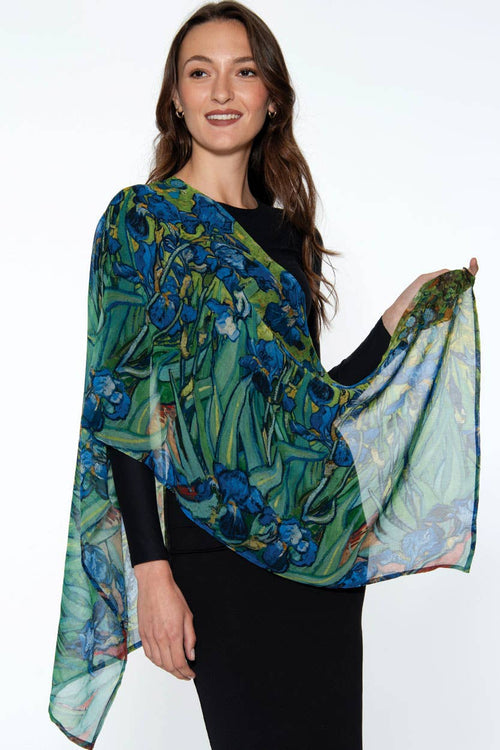 Aloka Schal: Sage & Indigo