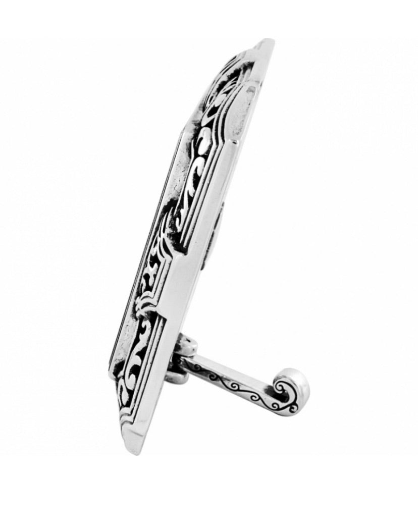 Brighton Tango Square Clock Style G20030 - Silber