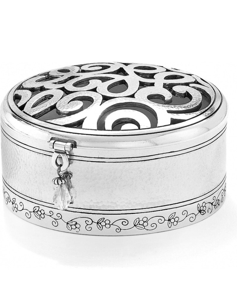 Brighton Skribbel Round Schmuckdose Style G80830 - Silber