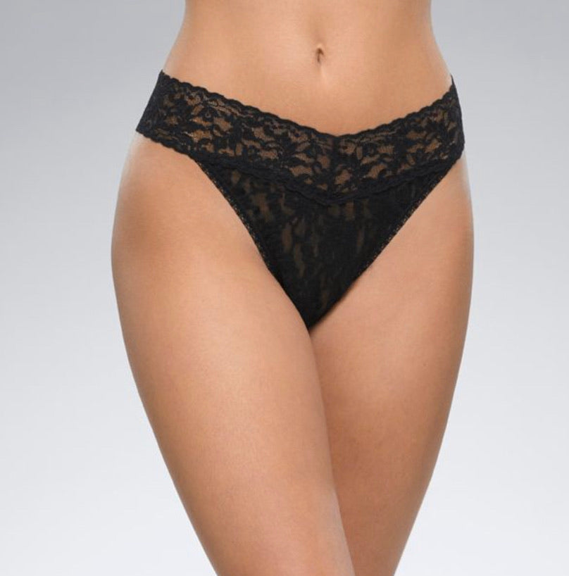 Hanky Panky Signature Lace Original Rise Thong Style 4811 - Schwarz