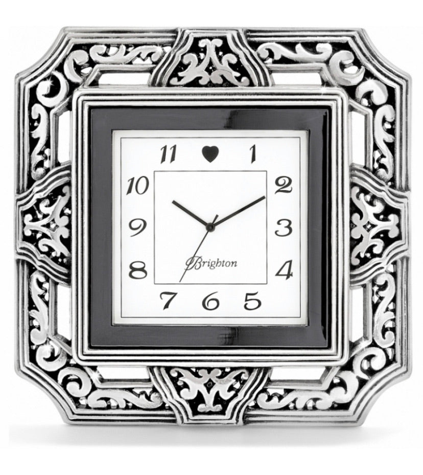 Brighton Tango Square Clock Style G20030 - Silber