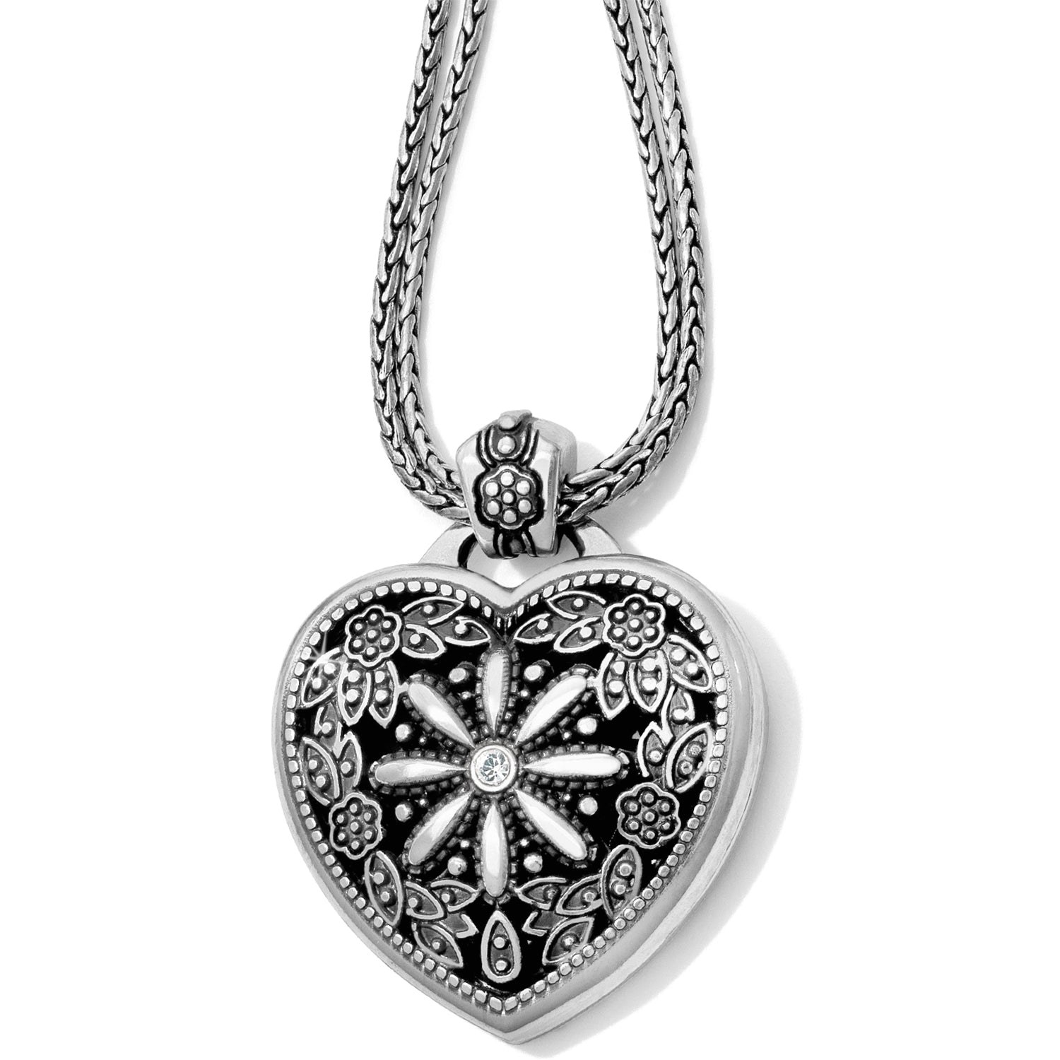 Brighton Blumen Heart Locket Halskette Stil J44722
