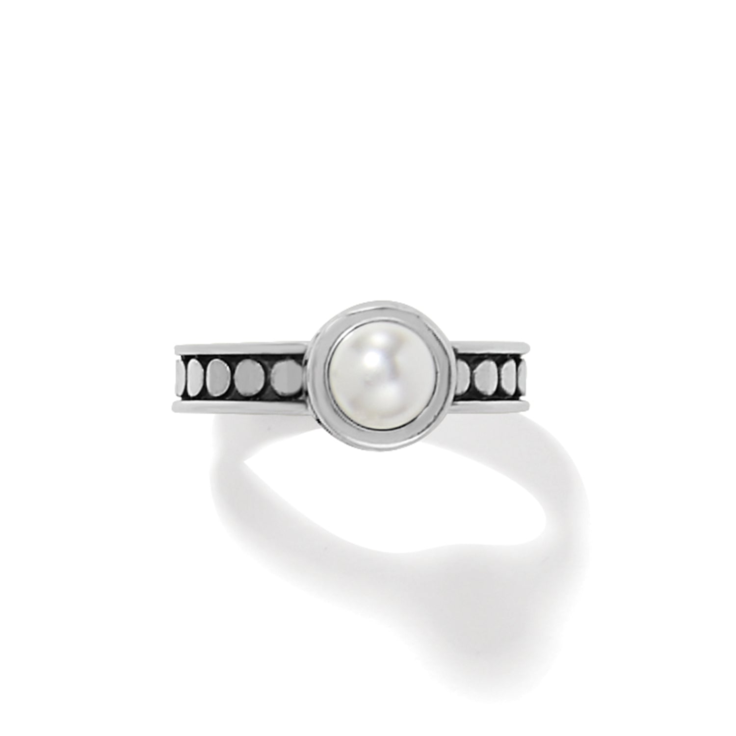 Brighton Pebble Dot Perle Slim Band Ring Stil J63123