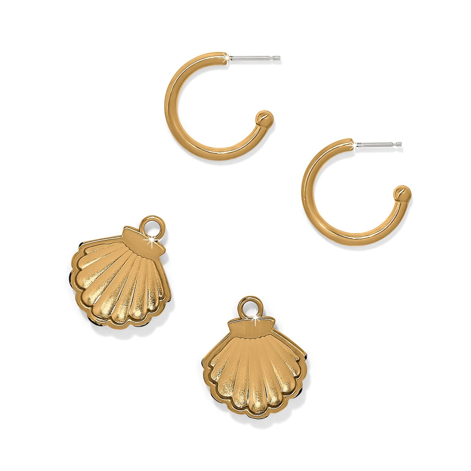 Brighton Twilight Waters Shell Hoop Ohrringe Stil JA0173