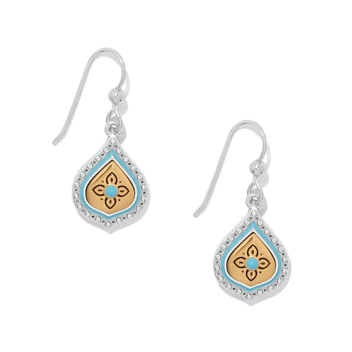 Mosaik Cerrillos Teardrop Französisch Draht Ohrringe Stil JA0228
