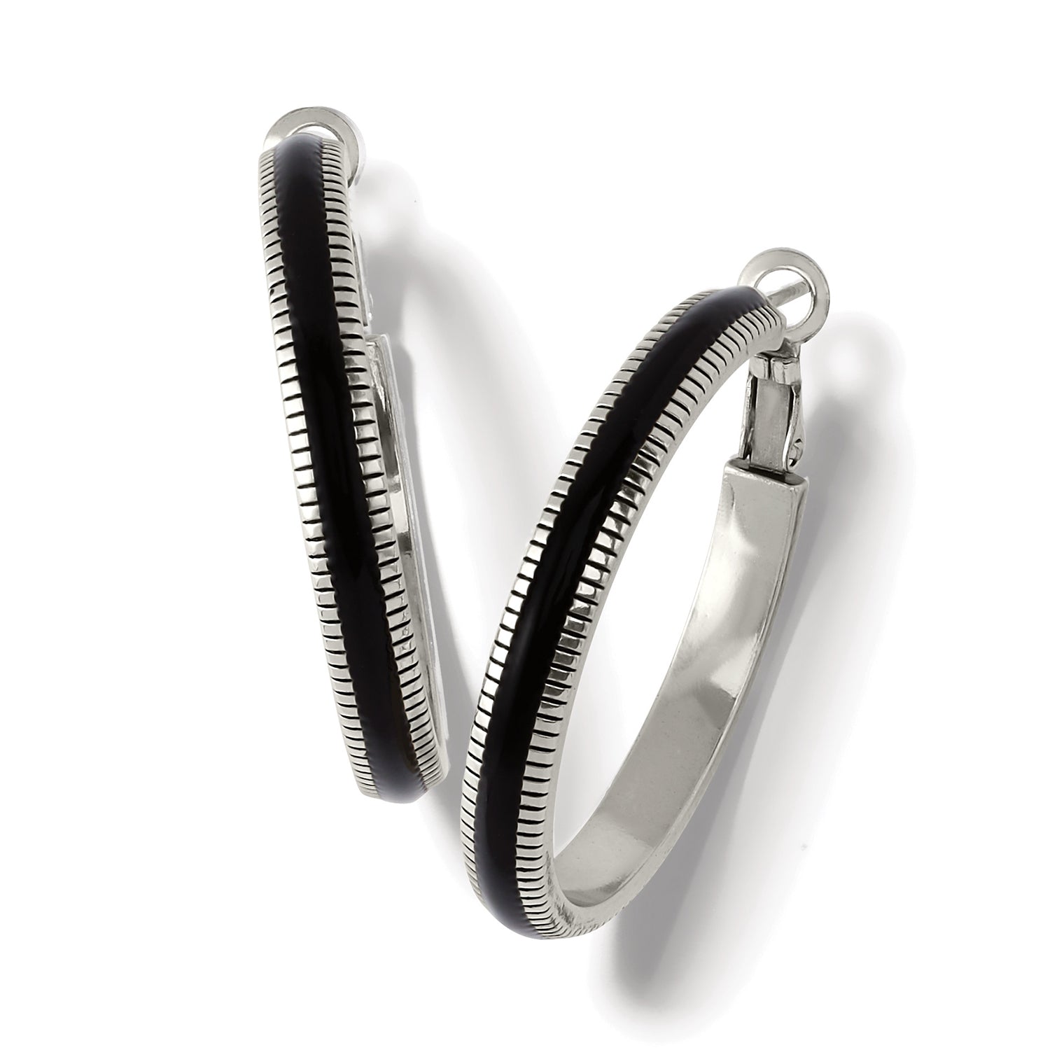 Brighton Interlok Noir Heirlom Hoop Ohrringe Stil JA9351