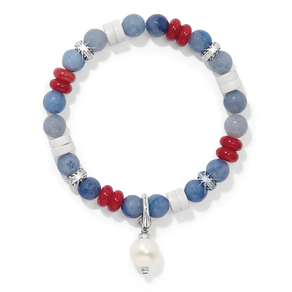 Brighton Americana Beach Perle Charm Stretch Armband Stil JF0338