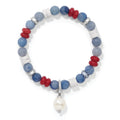 Brighton Americana Beach Perle Charm Stretch Armband Stil JF0338