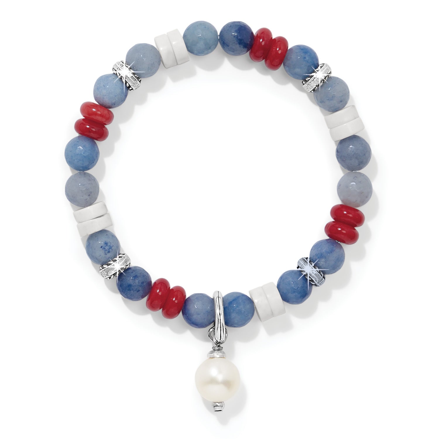Brighton Americana Beach Perle Charm Stretch Armband Stil JF0338