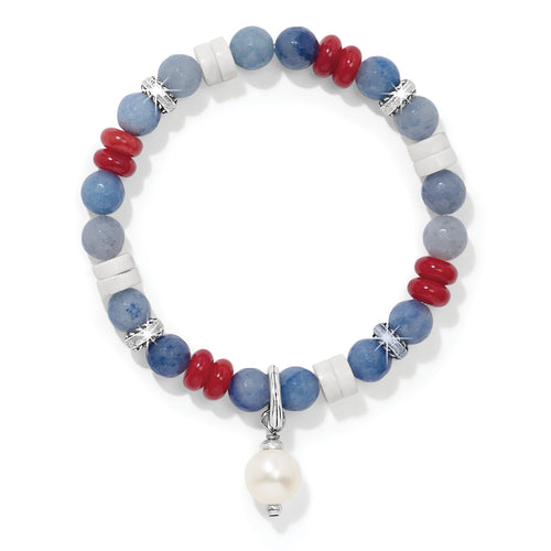 Brighton Americana Beach Perle Charm Stretch Armband Stil JF0338