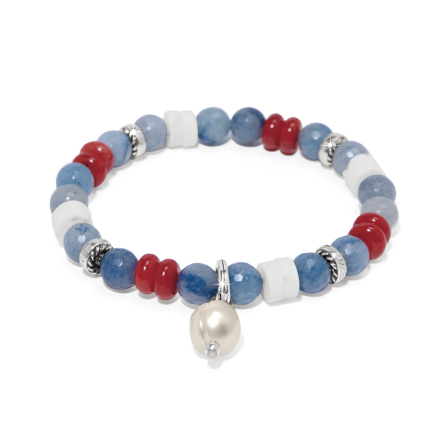Brighton Americana Beach Perle Charm Stretch Armband Stil JF0338