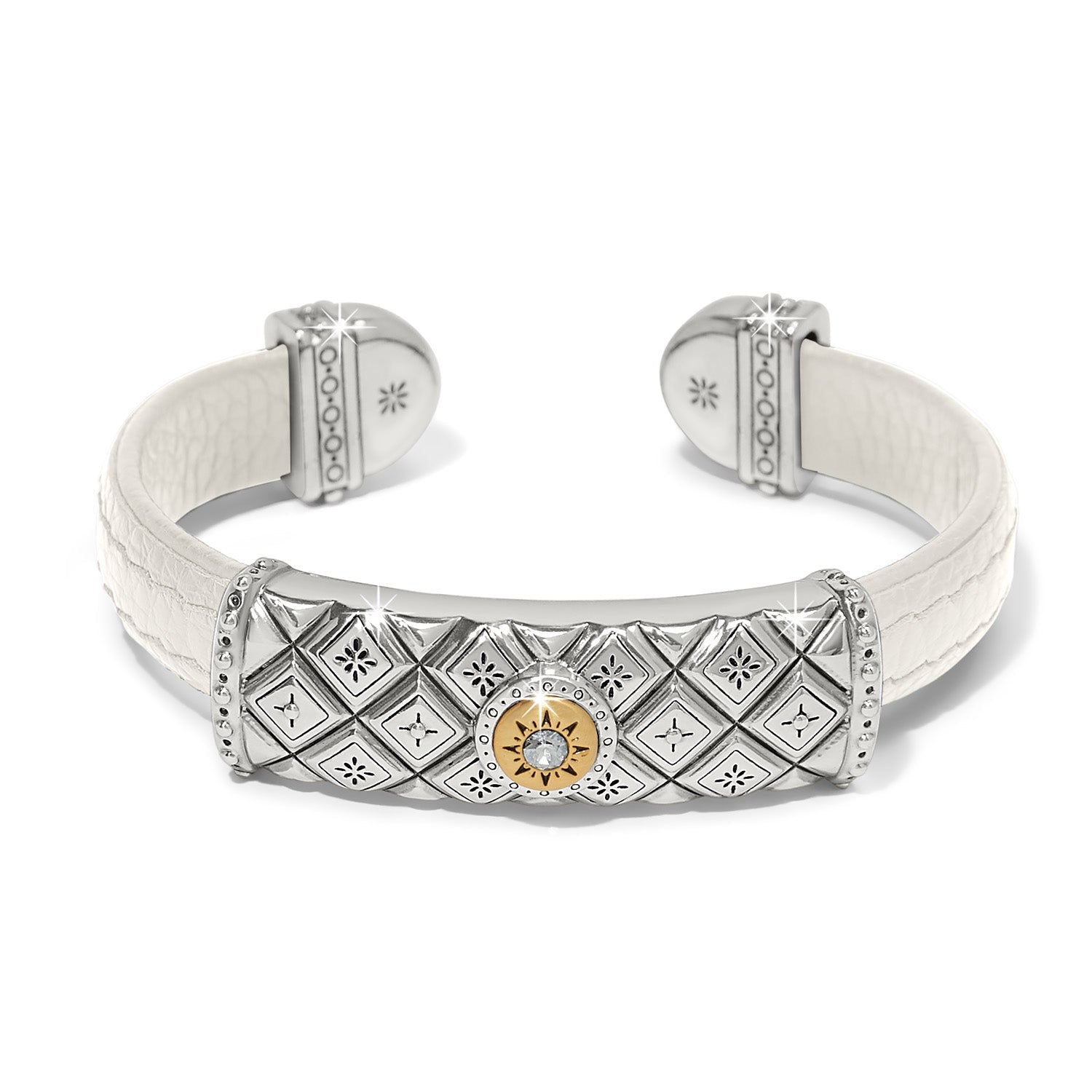 Brighton Mosaic Zwei Ton Leder Bar Manschette Armband