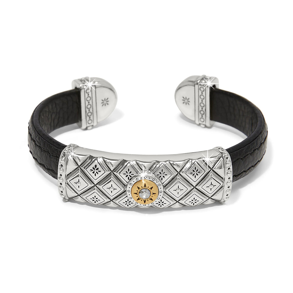 Brighton Mosaic Zwei Ton Leder Bar Manschette Armband