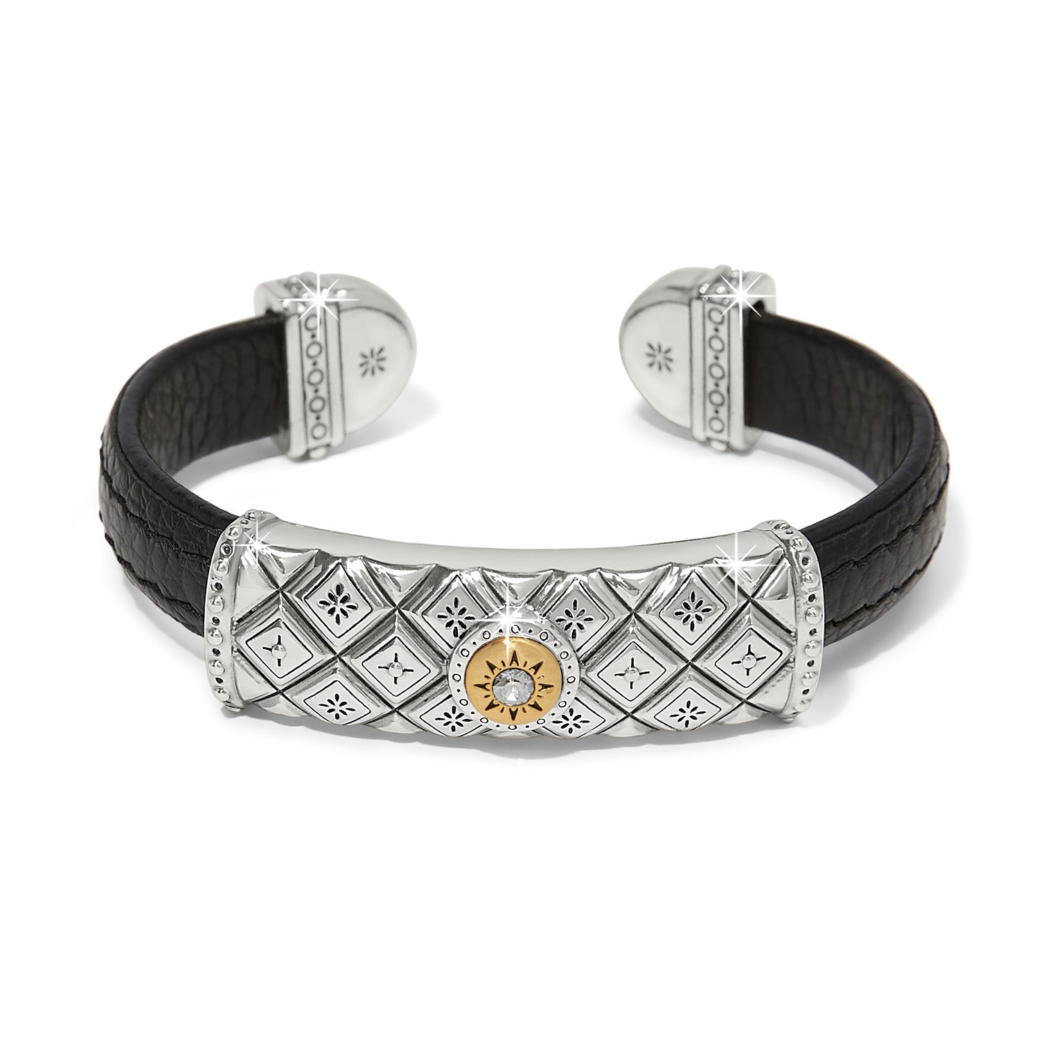 Brighton Mosaic Zwei Ton Leder Bar Manschette Armband