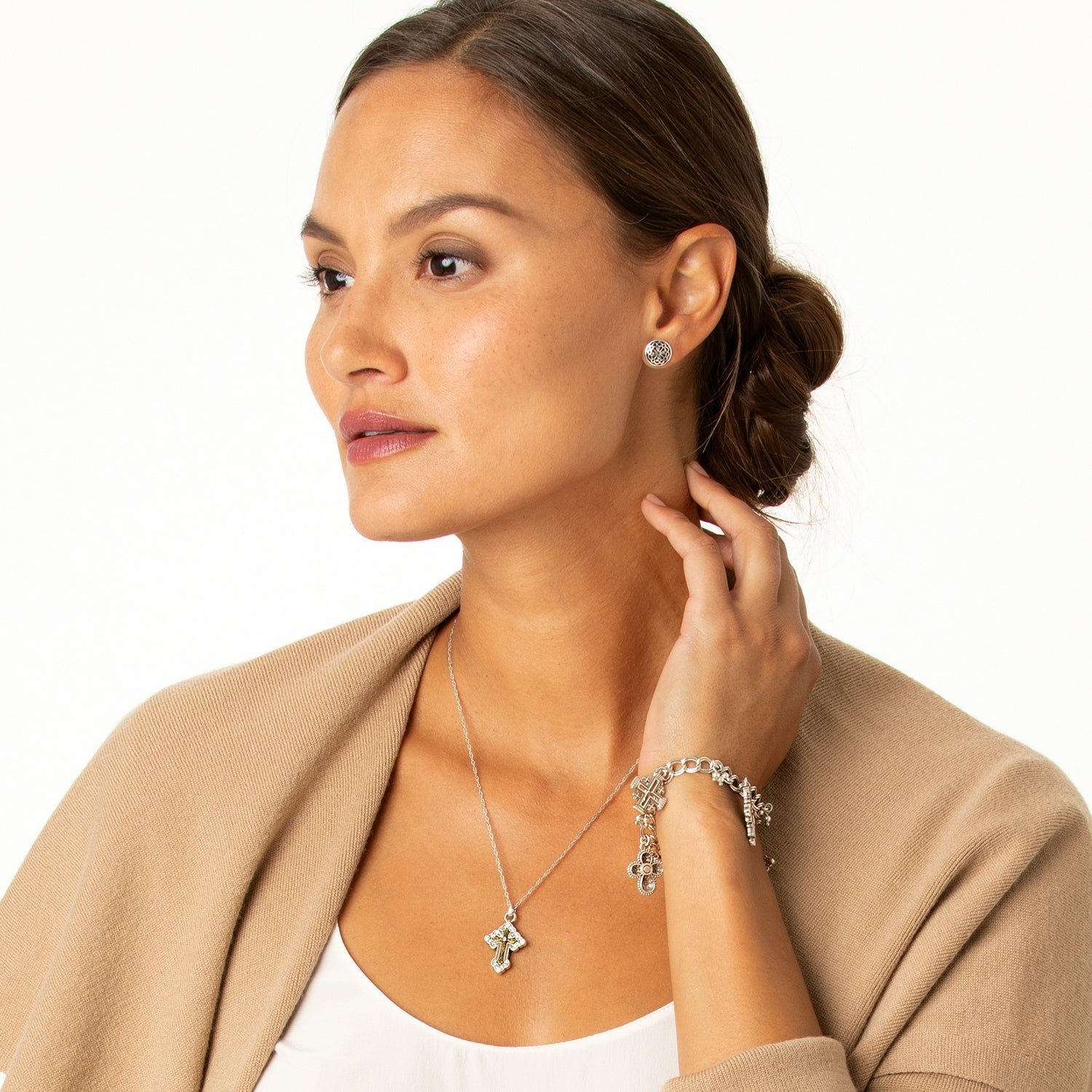 Griechisches Petite Cross Halskette Style JL9052