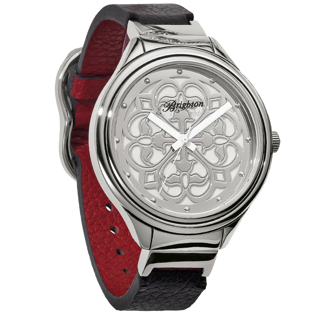 Brighton Ferrara Reversible Uhr Stil W10413 - Schwarz / Rot