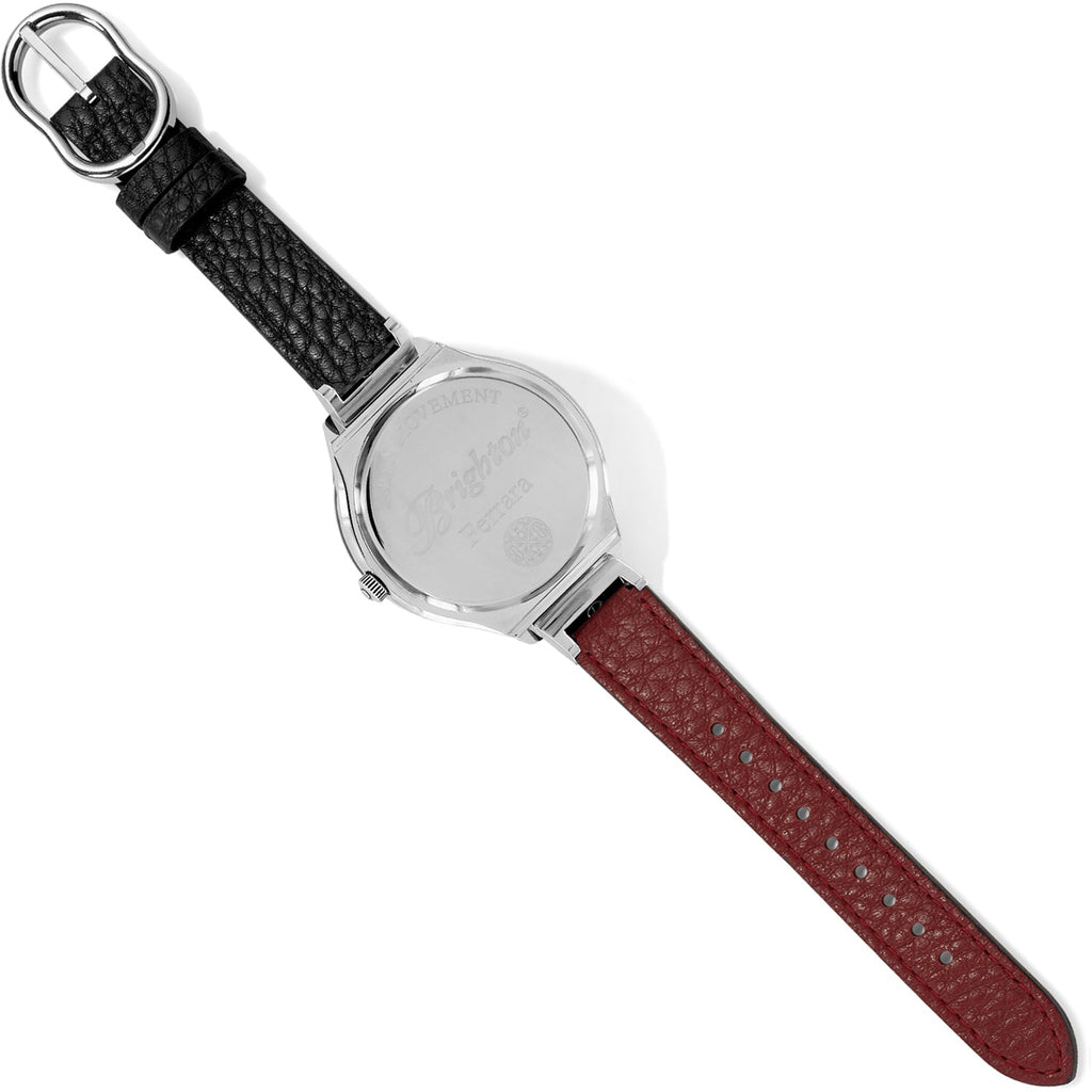 Brighton Ferrara Reversible Uhr Stil W10413 - Schwarz / Rot